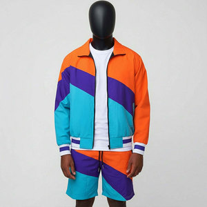 Hot Selling Casual Solid <b>Men's</b> <b>Summer</b> Lightweight Windbreaker Short Set Outdoor Quick Dry Windbreaker Zipper <b>Jacket</b> & Shorts Set - Product Image 5