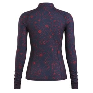 Navy Blue Sublimation Quarter Zip Long Sleeve Shirt Women's Golf Pullover Printed <b>Athletic</b> Top Outdoor Sportswear Casual - Product Image 2