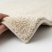 Modern Beige Polka Dot Wool/Cotton Handmade Area Rug Soft Textured Floor Mat for Living Room Bedroom Nursery