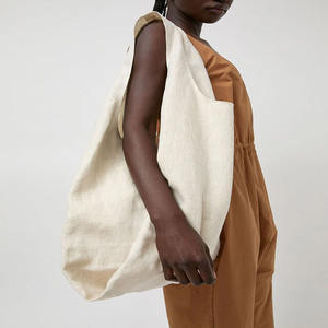 Sac fourre-tout décontracté en coton/toile grande capacité avec longue anse pour femme, idéal pour le sport - Product Image 3