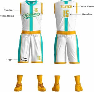 Maillot de sport respirant 100 % polyester à design personnalisé, coupe courte, réversible, pour basketball, avec bretelles réglables et impression par transfert thermique - Product Image 5