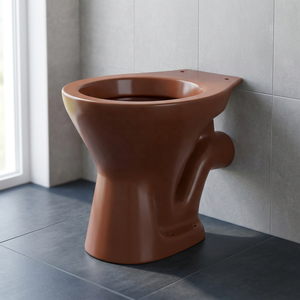 EWC European Style Modern Black Vitrosa Ceramic Floor Mounted S-<b>Trap</b> Designer Rimless Water Closet Toilet - Product Image 3
