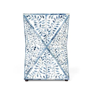 Contemporary Blue Bone Inlay MDF Side Table Handmade Luxury Bedside Wardrobes End Table Home Decor Furniture B2B Supply - Product Image 3