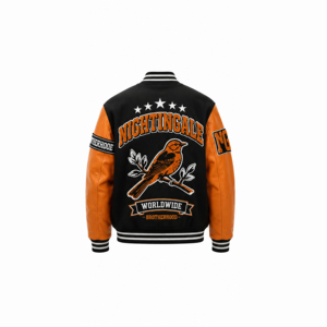 Chaqueta Varsity Corta Personalizada OEM con Mangas de Cuero Genuino, Parches de Chenilla y Bordado para Hombre - Product Image 4