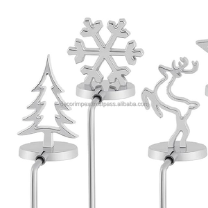 ถุงเท้ายาวสีเงินสำหรับคริสต์มาสที่แขวนที่ยึดกับถุงน่องตกแต่งเสื้อคลุมของตกแต่งคริสต์มาส - Product Image 6