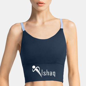 Women's Seamless White Racerback <b>Spaghetti</b> Strap Breathable Sports Bra High Support Yoga Top Solid Color Stretchy Fit Removable - Product Image 1