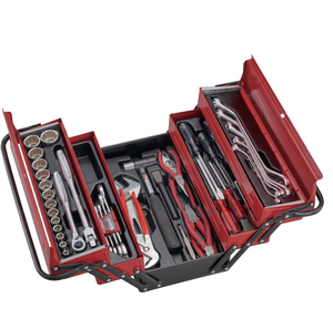 Ensemble d'outils à main professionnels TONE avec coffret métallique cantilever BX430, outils de réparation automobile pour mécaniciens, fabriqués au Japon - Product Image 1