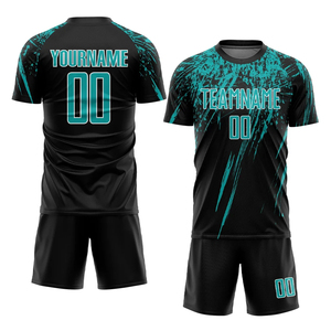 Conjunto de Camiseta de Fútbol Sublimada Personalizada, Blanca y Roja, con Nombre y Número del Equipo, Unisex, Adulto, Corte Regular, Secado Rápido, Manga Corta - Product Image 3