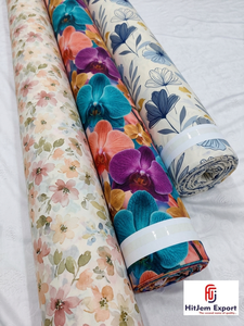 Custom Polyester Digital Printed Fabric Soft Lightweight Fashion Textile for Apparel Dresses and Designer Clothing - Product Image 4
