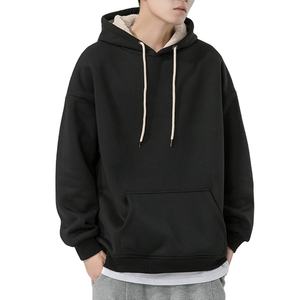 Wholesale 2025 Winter Custom Oversized Plain Cotton Blank Hoodies Pullover Unisex Bulk Plus Size Men's Hoodies Sweatshirts 2026 - Product Image 3