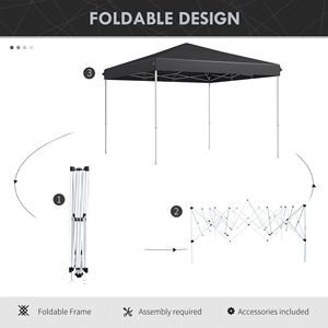 Gazebo Pop-up 13x13 con Regolazione Facile dell'Altezza, Borsa per il Trasporto con Ruote, Colore Grigio - Product Image 4