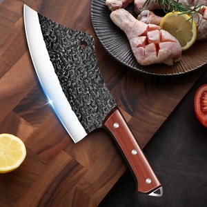 Handmade Cleaver <b>Knife</b> Forged Carbon Steel Wood <b>Handle</b> Cleaver Chef Butcher <b>Knives</b> Outdoor Slaughter <b>Knife</b> - Product Image 4