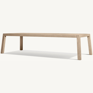 Table rectangulaire en teck, utilisée dans les restaurants, avec un design extérieur moderne. - Product Image 3