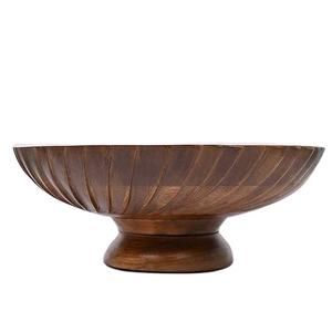 Cuenco decorativo de madera de Mango pulido tallado a mano para el hogar mesa de comedor sala de estar o cocina frutero para decorar FIESTA DE Navidad - Product Image 1