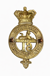 Insignia de gorra Glengarry estilo Gloucestershire del siglo VI, antigua, victoriana, acabado en latón, rara - Product Image 3