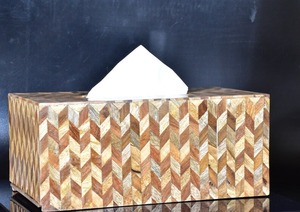 Natural Finish Modern Wooden Tissue Box Napkin Holder Most Selling Design for Hotel Restaurant <b>Table</b> Top Decorative Daily Use - Product Image 1