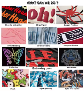 เสื้อสเวตเชิ้ตแทรคสูทลำลองแบบยูนิเซ็กซ์สำหรับผู้ชาย ผลิตจากผ้าฝ้าย 100% เป็นมิตรกับสิ่งแวดล้อม พิมพ์ลายโลโก้แบบพัฟฟ์ น้ำหนักมาก สั่งผลิตจำนวนมากได้ - Product Image 6