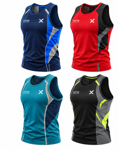 Débardeurs de sport pour hommes - Bleu marine, rouge, noir et six autres couleurs - Fabricant de vêtements de sport et d'extérieur - Haut sans manches - Product Image 3
