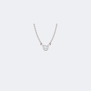 Collier pendentif solitaire serti de diamants ronds brillants de 0,05 CTW - Product Image 2