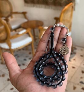 Tasbih de Resina Hecho a Mano de Primera Calidad con Cuentas Decorativas Separadoras y Borla, Hermosas Cuentas de Resina para Oración, para Ramadán, Eid, Hajj, Umrah - Product Image 4