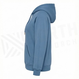 เสื้อฮู้ดดี้ผู้หญิงสั่งทำโลโก้ได้ ระบายอากาศได้ดี สไตล์พรีเมียม สตรีทแวร์ เรียบง่าย ทรงหลวม ไหล่ตก สวมใส่สบาย - Product Image 3