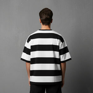 Camisetas Formales de Hombre de Algodón 100% de Alta Calidad con Ribete en Contraste, Cuello en V, Corte Regular, Personalizables al por Mayor - Product Image 2