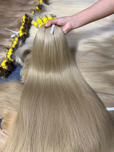 Extensiones de Cabello Humano Virgen al por Mayor, Naturales, Lisas, Doble Trama, Cabello Europeo, Todos los Colores Disponibles - Product Image 5