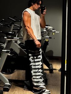Pantalones Deportivos Anchos para Hombre, Estilo Casual con Estampado Gráfico, Pantalones Joggers con Cordón y Bolsillos - Product Image 3