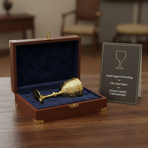 Gobelet à vin en laiton massif, best-seller |   Calice médiéval gothique artisanal royal, design Koi, vaisselle décorative, cadeau à prix réduit - Product Image 4