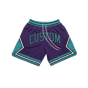 Custom White <b>Men's</b> Basketball <b>Shorts</b> With <b>Red</b> Lettering And Drawstring Closure Sporty Style - Product Image 4