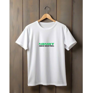 เสื้อยืดผู้ชายแฟชั่นลำลองทรงโอเวอร์ไซส์ ผ้าฝ้ายสีขาว พิมพ์ลายดิจิทัล แขนสั้นทรงหลวม ผ้าถัก - Product Image 1
