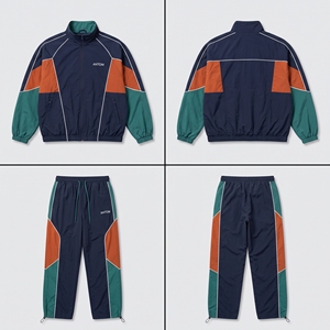 Conjunto de Chándal Cortavientos Personalizado para Hombre, 2 Piezas, Chaqueta y Pantalones de Nailon, Venta al Por Mayor OEM - Product Image 3