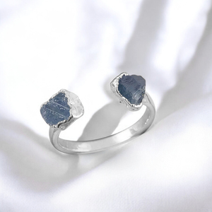 Bague Pierre de Naissance Saphir - Bague en Argent Sterling 925 Plaqué Or |   Bague en pierres précieuses pour femmes - Product Image 1