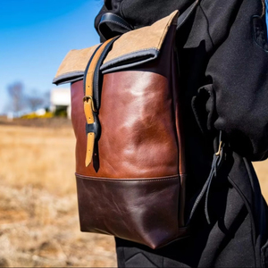 Top Rated Leather <b>Roll</b> Top Bag Best Seller Laptop Rucksack For Alibaba Wholesale Buyers LTBP-0281 - Product Image 1