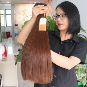 ผมต่อแบบเคเรติน I-Tip สีน้ำตาลเข้มเวียดนาม แบบซุปเปอร์ดับเบิ้ลดรอน เรมี่ เวอร์จิ้น แฮร์ คิวติเคิลเรียงเส้นเดียวกัน ผมต่อแบบฟิวชั่น - Product Image 2