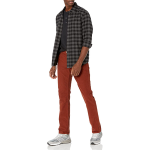 Camisa de Franela a Cuadros Verde para Hombre, Manga Larga, Cuello Camisero, Informal, de Algodón, para Trabajo, Cuello Clásico, para Otoño - Product Image 6