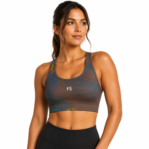 High Impact Racerback Women Sports <b>Bra</b> Printed Padded Yoga Top Breathable Fitness Gym Wear Workout <b>Bra</b> for Women Wholesale - Product Image 1
