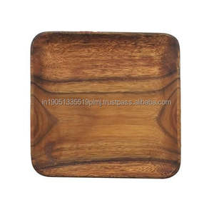 Assiettes à dîner en bois d'acacia et de manguier rectangulaires personnalisées de haute qualité Vaisselle et vaisselle polies d'Inde en gros - Product Image 5