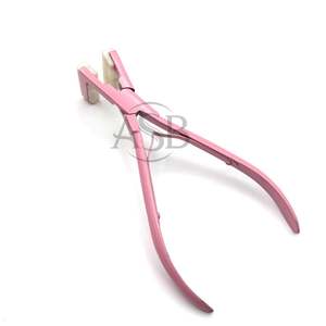 Pinzas Profesionales Rosas para Extensiones de Cabello con Cinta Adhesiva, Acero Inoxidable, Impresión de Logotipo Personalizado, Servicio OEM - Product Image 1