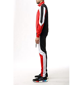 ชุดนักวิ่งออกกำลังกายผู้ชาย,ใส่โลโก้ได้ตามต้องการชุดกีฬาหลากสี2ชิ้นชุดวอร์มแบบมีซิปเต็มตัวสำหรับผู้ชาย - Product Image 4