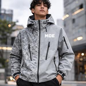 Fabricante de Ropa Personalizada, Ropa Urbana Termocrómica, Chaqueta Cortavientos Reactiva al Calor y al Agua, Impermeable, para Hombre - Product Image 1