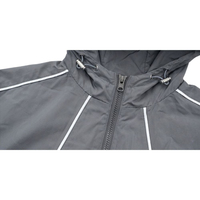 Ensemble short coupe-vent en nylon pour homme, personnalisé, très tendance, avec fermeture éclair réfléchissante, léger, écologique, respirant et à séchage rapide (OEM)