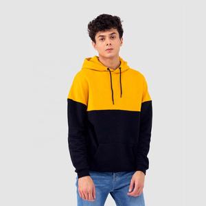 Sweat-shirt à capuche décontracté pour homme, printemps, automne, hiver, en polaire, avec cordon de serrage, poche kangourou contrastante, doublure polyester/coton - Product Image 6