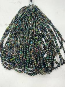 Natural Black Ethiopia <b>Opal</b> Smooth Round Ball Beads 17 Inch Strand 3.5mm to 7mm AAA Grade Alif International Bulk Wholesale - Product Image 3