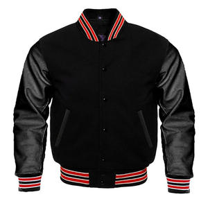 Chaqueta Varsity de Béisbol de Manga Larga Multicolor, Personalizada, con Mangas de Cuero y Forro Polar, Estilo Urbano, Bordado Chenille, para Hombre - Product Image 5