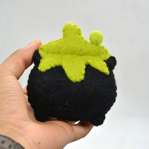 Handmade <b>Felt</b> Halloween Ornaments Set Bat Witch Cauldron Haunted House Cat Spider Decorations for Party Home Decor - Product Image 3
