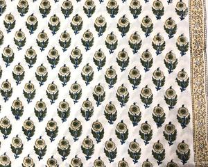 Tissu en coton indien fait main en gros, tissu imprimé à la main Sanganeri de Jaipur, matière première pour la confection de vêtements - Product Image 1