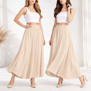 Jupes longues personnalisées avec logo pour femmes, vêtements décontractés en coton, imprimés tendance, ensembles de jupes pour femmes, grandes tailles, à volants pour l'automne - Product Image 2