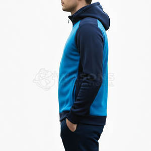 เสื้อแจ็คเก็ตวอร์มอัพสำหรับผู้ชายสำหรับการฝึกก่อนออกกำลังกายและหลังออกกำลังกาย เสื้อแจ็คเก็ตระบายอากาศสำหรับผู้ชายสำหรับการฝึกซ้อมที่เข้มข้น - Product Image 4