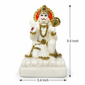 พระฮันมูนสีขาวทองพร้อมดาบ สำหรับบูชาที่บ้านและตกแต่งบ้าน - Product Image 2